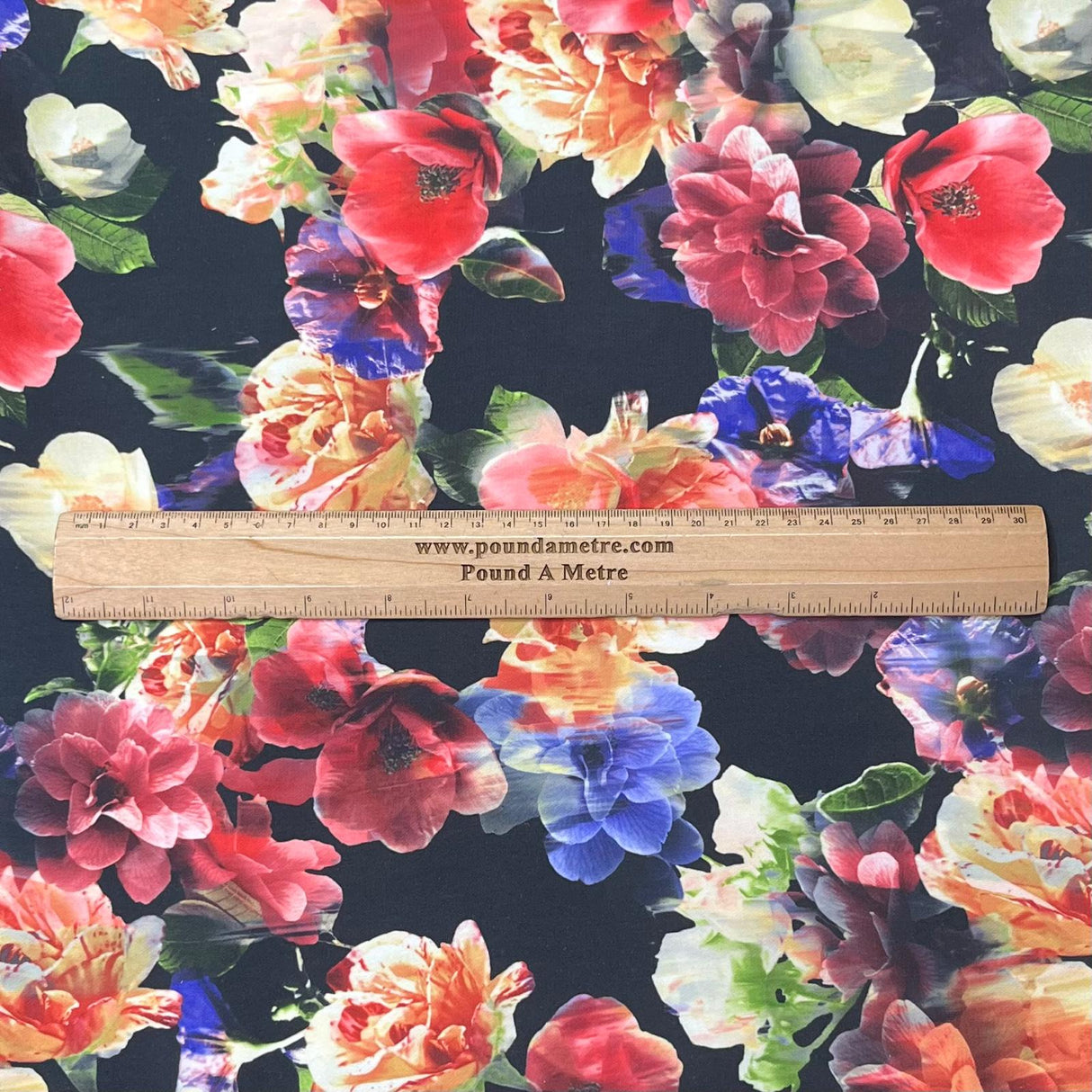 Pound A Metre 3 Metre Solara Crepe Fabric – 55" Wide (Night Garden)