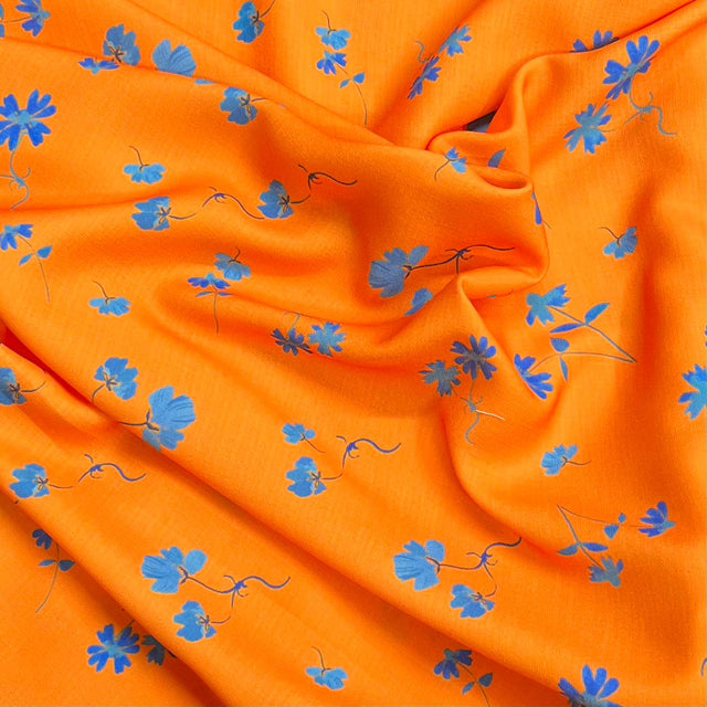 Pound A Metre 3 Metre Solara Crepe Fabric – 55" Wide (Orange Flow)