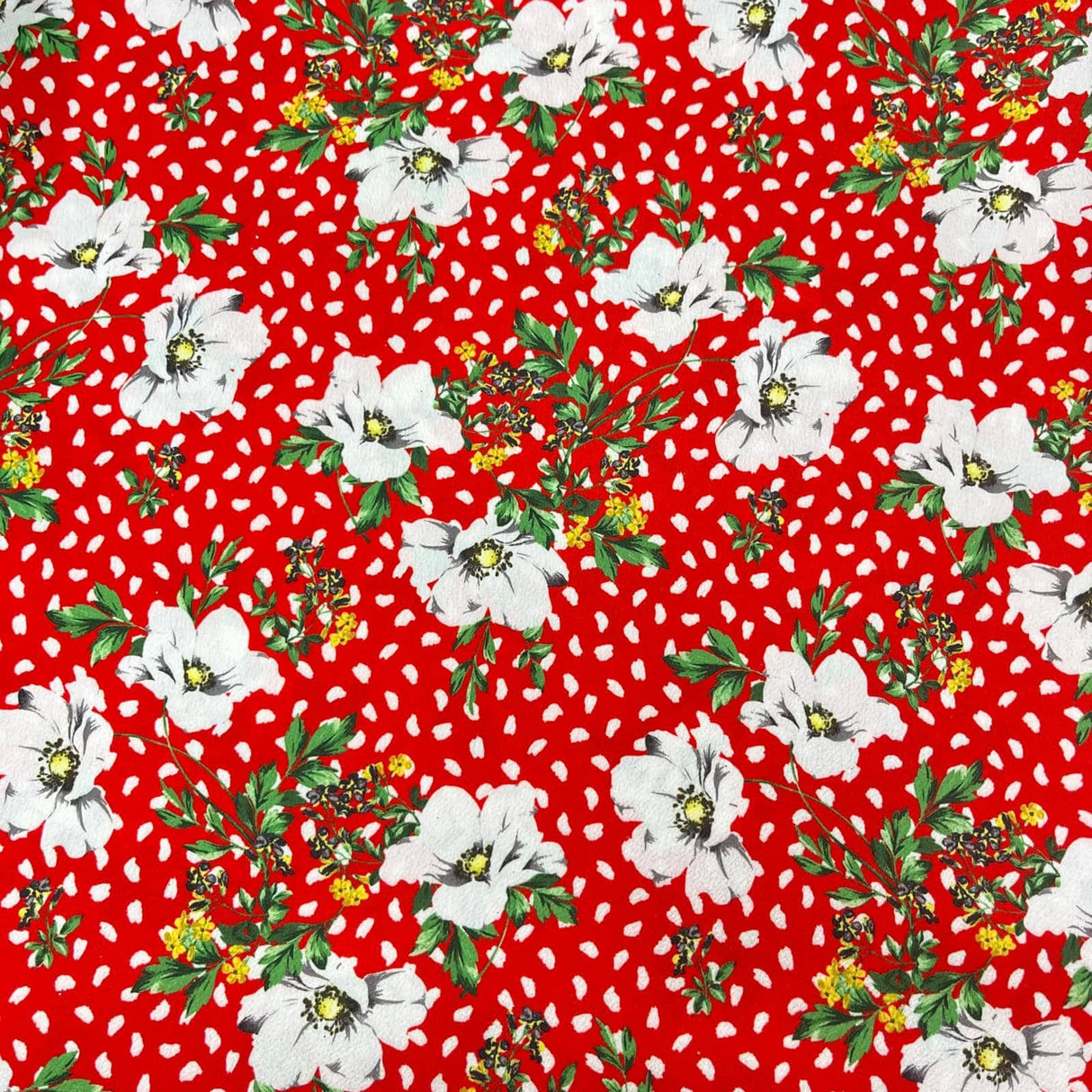 Pound A Metre 3 Metre Solara Crepe Fabric – 55" Wide (Red Tassel)