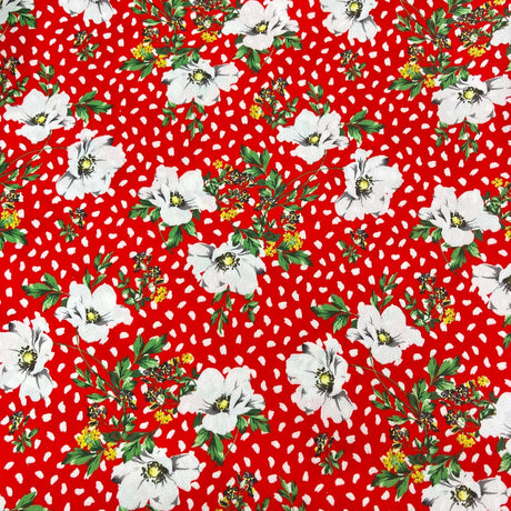 Pound A Metre 3 Metre Solara Crepe Fabric – 55" Wide (Red Tassel)