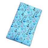 Pound A Metre 3 Metre 3 Metre Super Quality Smooth Organic Cotton - Anchor - 45" Light Blue