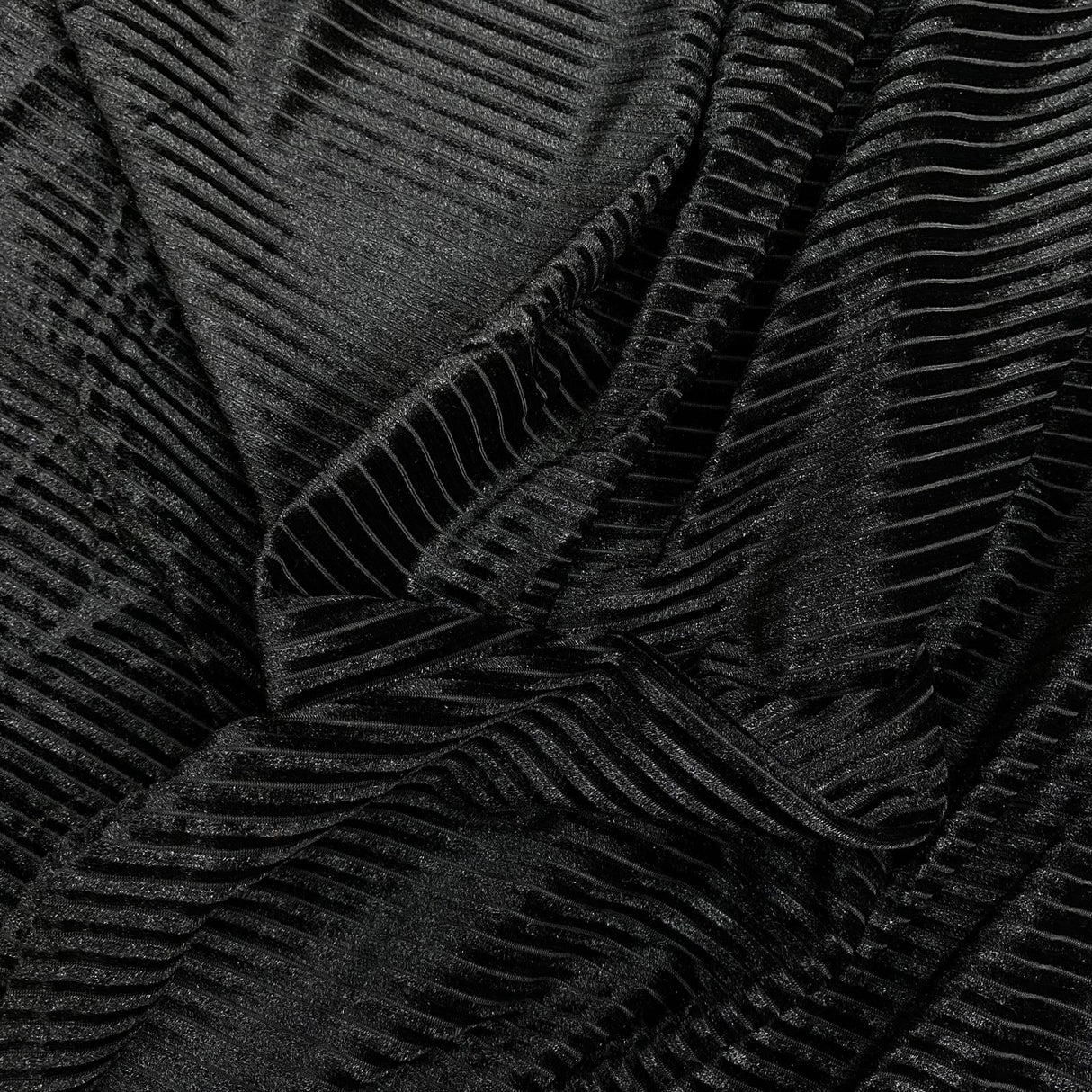 Pound A Metre 3 Metre Winter Corduroy-Effect Velvet - 55'' Wide (Black)