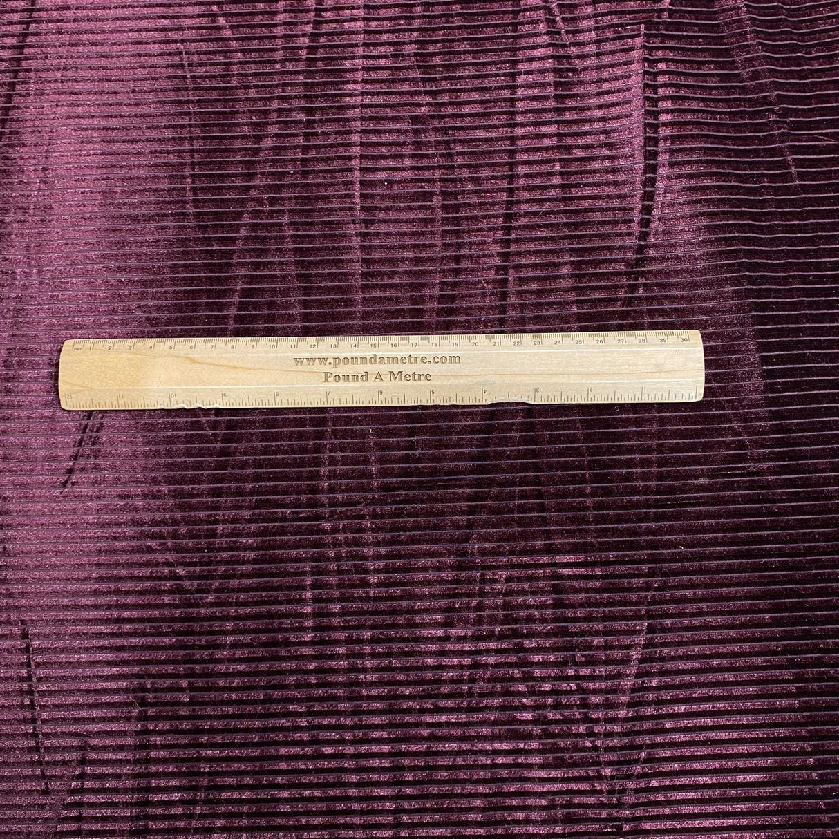 Pound A Metre 3 Metre Winter Corduroy-Effect Velvet - 55'' Wide (Burgundy)