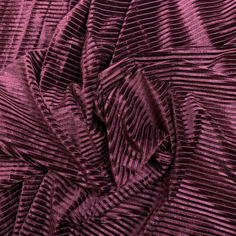 Pound A Metre 3 Metre Winter Corduroy-Effect Velvet - 55'' Wide (Burgundy)
