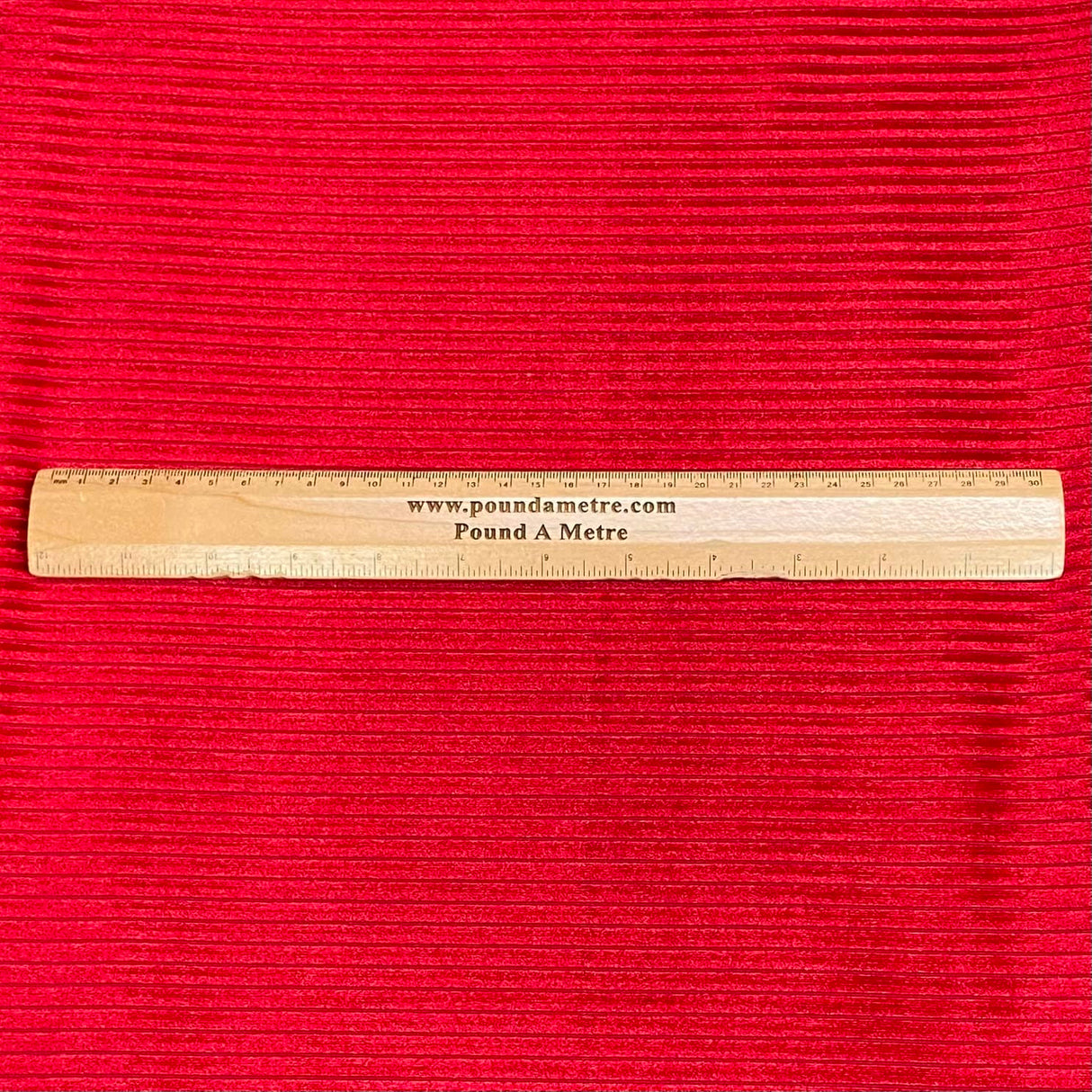 Pound A Metre 3 Metre Winter Corduroy-Effect Velvet - 55'' Wide (Red) (EOL)