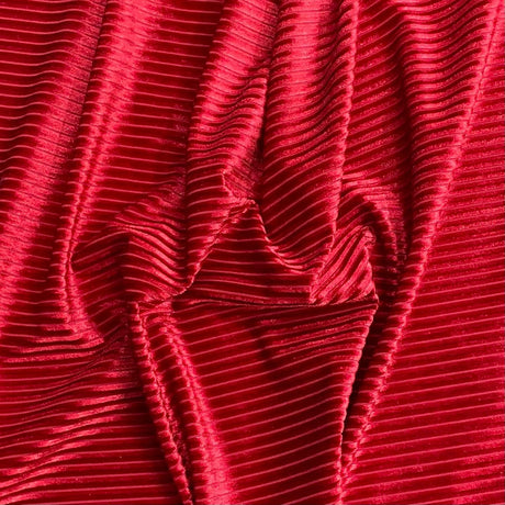 Pound A Metre 3 Metre Winter Corduroy-Effect Velvet - 55'' Wide (Red)