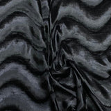 Pound A Metre 3 Metre Winter Wave-Effect Velvet - 55'' Wide (Black)