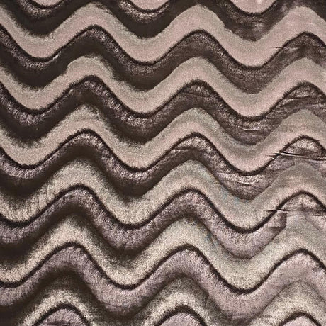 Pound A Metre 3 Metre Winter Wave-Effect Velvet - 55'' Wide (Brown)
