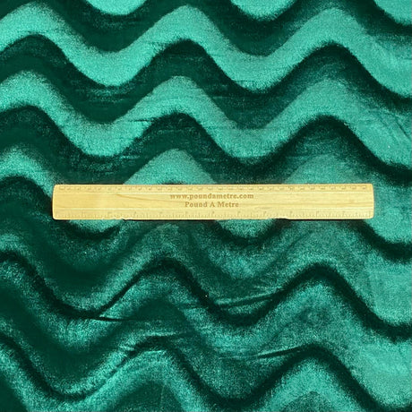 Pound A Metre 3 Metre Winter Wave-Effect Velvet - 55'' Wide (Green)