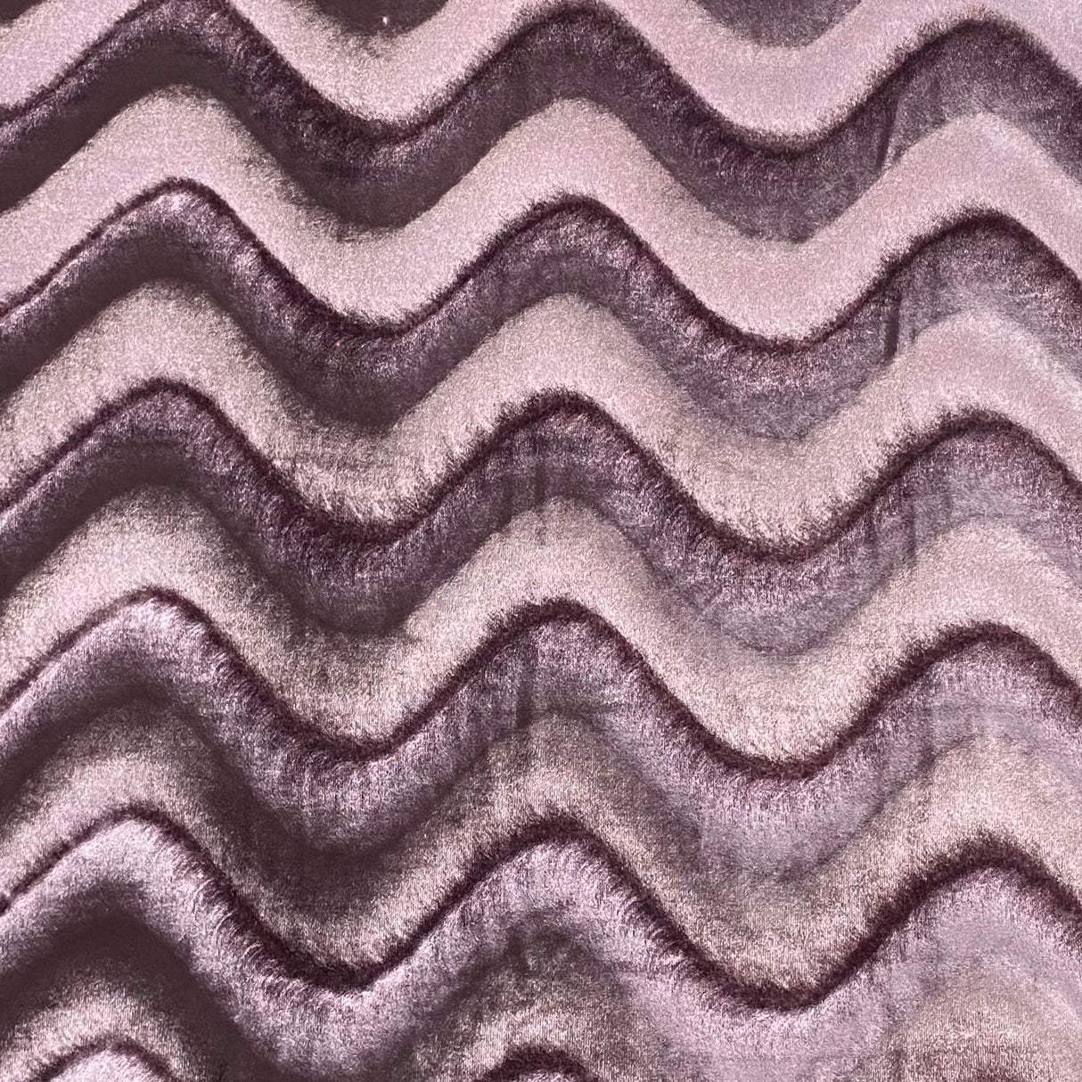 Pound A Metre 3 Metre Winter Wave-Effect Velvet - 55'' Wide (Mauve)