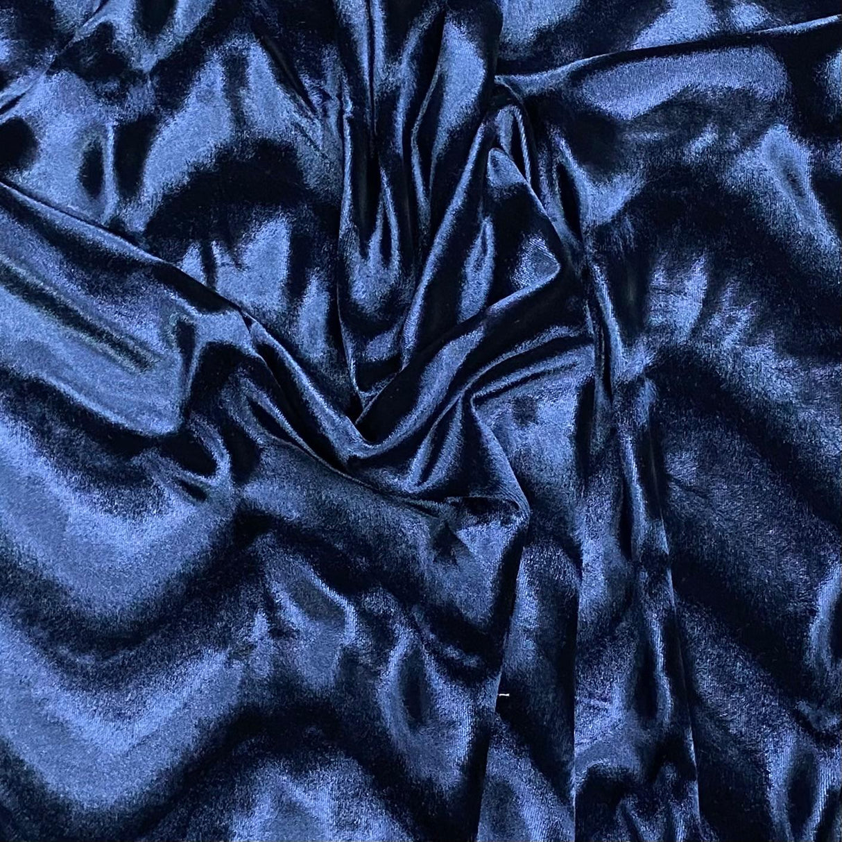 Pound A Metre 3 Metre Winter Wave-Effect Velvet - 55'' Wide (Navy)