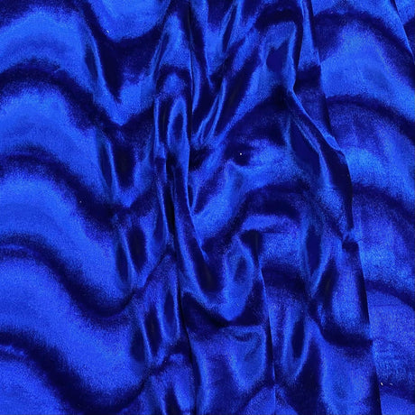 Pound A Metre 3 Metre Winter Wave-Effect Velvet - 55'' Wide (Royal)