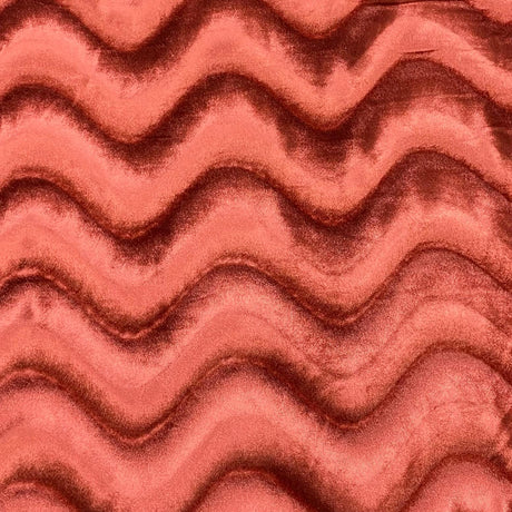 Pound A Metre 3 Metre Winter Wave-Effect Velvet - 55'' Wide (Rust)