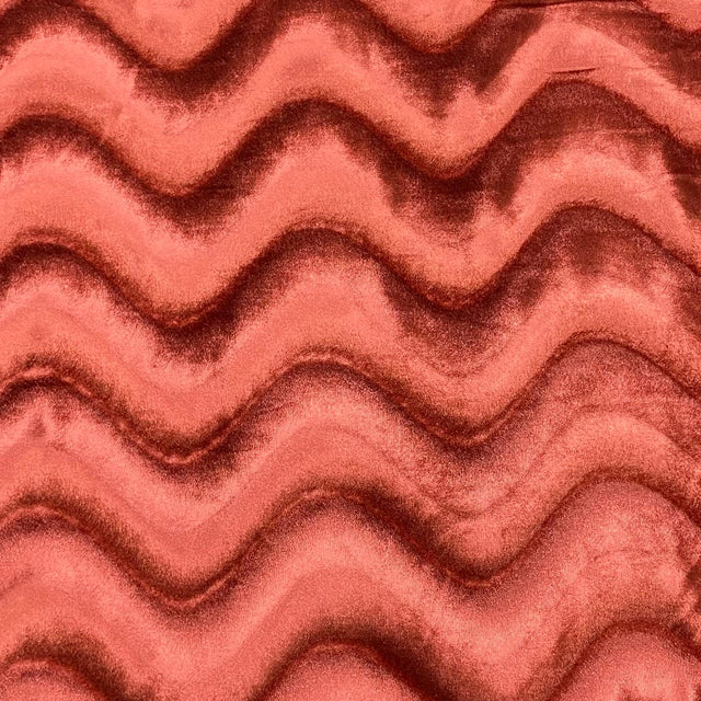 Pound A Metre 3 Metre Winter Wave-Effect Velvet - 55'' Wide (Rust)