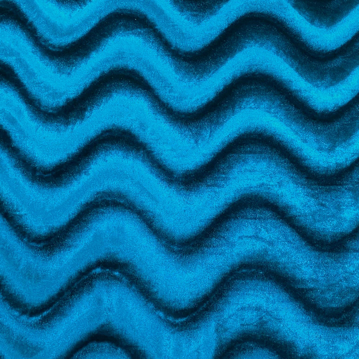Pound A Metre 3 Metre Winter Wave-Effect Velvet - 55'' Wide (Teal)
