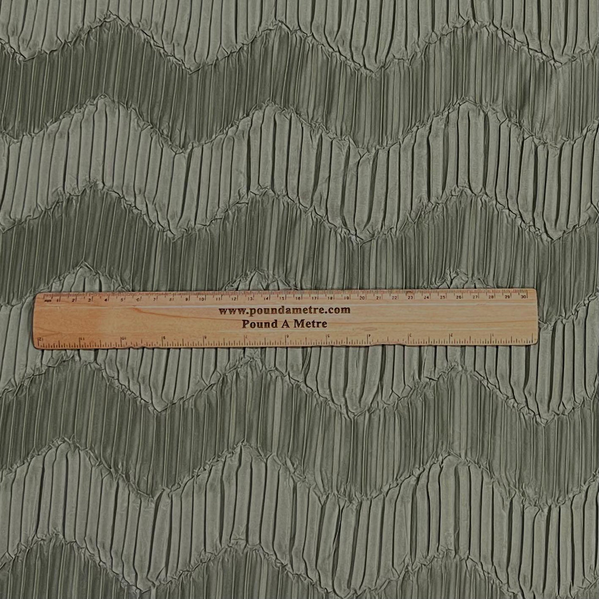 Pound A Metre 3 Metres Beautiful Crinkle Zigzag Jersey Fabric – 55" Wide (Olive)