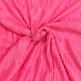 Pound A Metre 3 Metres Beautiful Crinkle Zigzag Jersey Fabric – 55" Wide (Pink)