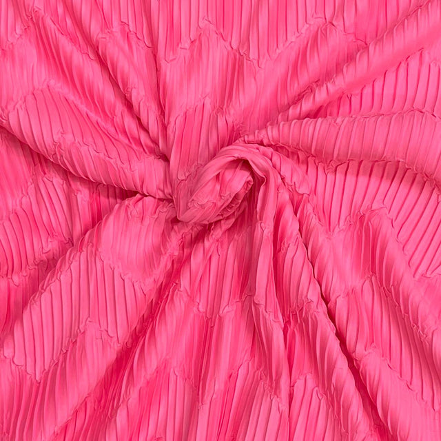 Pound A Metre 3 Metres Beautiful Crinkle Zigzag Jersey Fabric – 55" Wide (Pink)