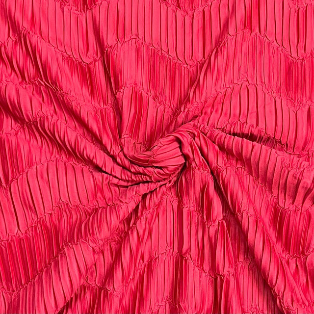 Pound A Metre 3 Metres Beautiful Crinkle Zigzag Jersey Fabric – 55" Wide (Reddish Wine)