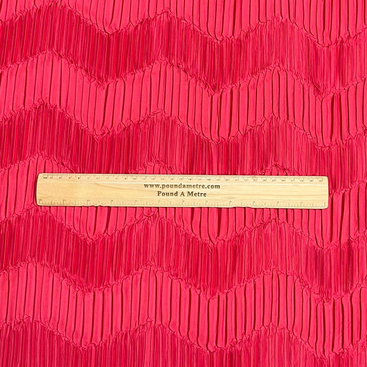 Pound A Metre 3 Metres Beautiful Crinkle Zigzag Jersey Fabric – 55" Wide (Reddish Wine)