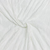Pound A Metre 3 Metres Beautiful Crinkle Zigzag Jersey Fabric – 55" Wide (White)
