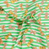 Pound A Metre 3 Metres 3 Metres Beautiful Digitally Printed 100% Cotton- 45" Wide (Green Bows)