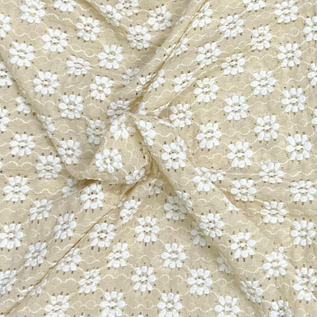 Pound A Metre 3 Metres Beautiful Floral Lace 45'' Wide (Beige)