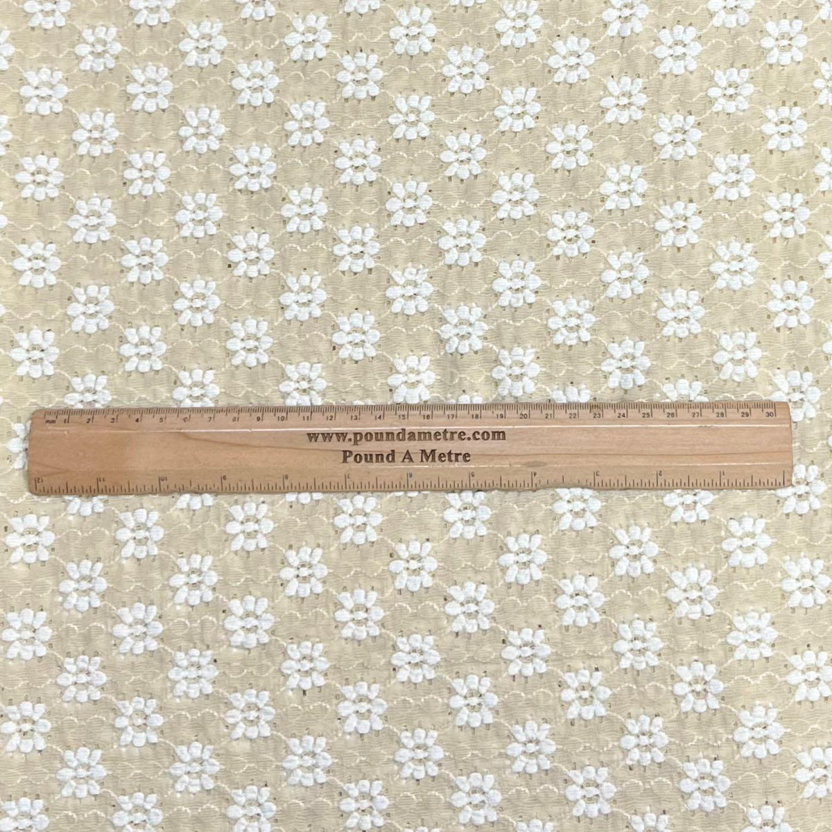 Pound A Metre 3 Metres Beautiful Floral Lace 45'' Wide (Beige)