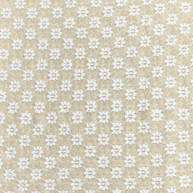 Pound A Metre 3 Metres Beautiful Floral Lace 45'' Wide (Beige)