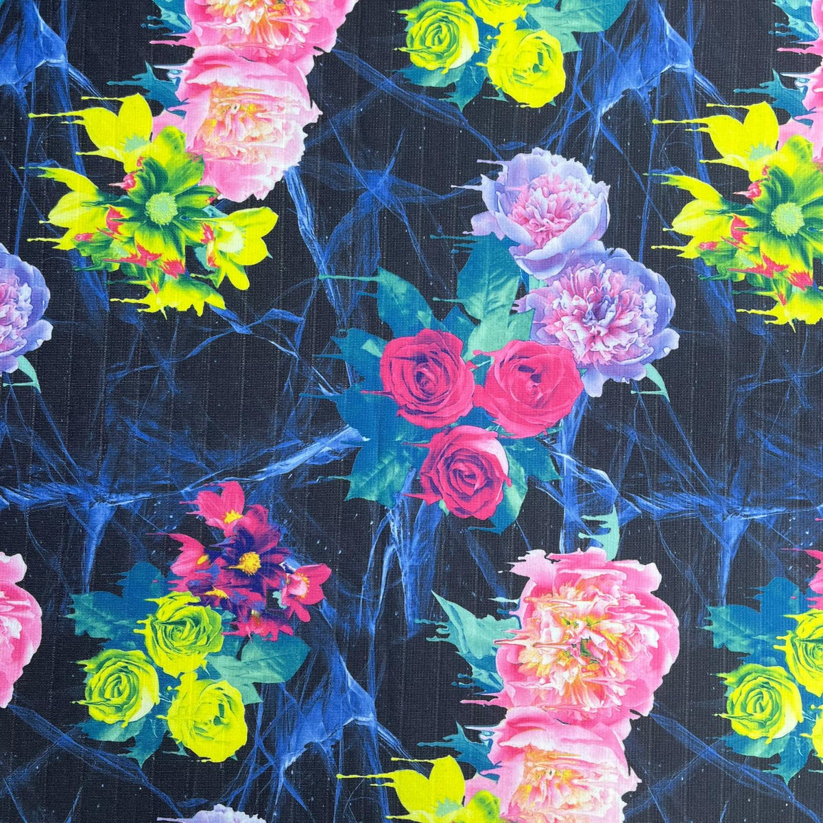Pound A Metre 3 Metres Beautiful Heavyweight Printed Ribbed Jersey 55" Wide (Paint Splash)