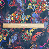 Pound A Metre 3 Metres Beautiful Heavyweight Printed Ribbed Jersey 55" Wide (Paisley)