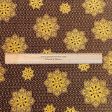 Pound A Metre 3 Metres Beautiful Printed Gold Foil Velvet- 55" Wide (Brown)