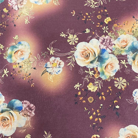Pound A Metre 3 Metres Beautiful Printed Velvet- 55" Wide (Garden)