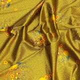 Pound A Metre 3 Metres Beautiful Printed Velvet- 55" Wide (Yellow)