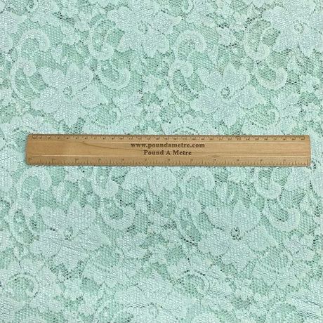 Pound A Metre 3 Metres 3 Metres Beautiful Rachelle Lace Fabric- 55" Wide (Aqua)