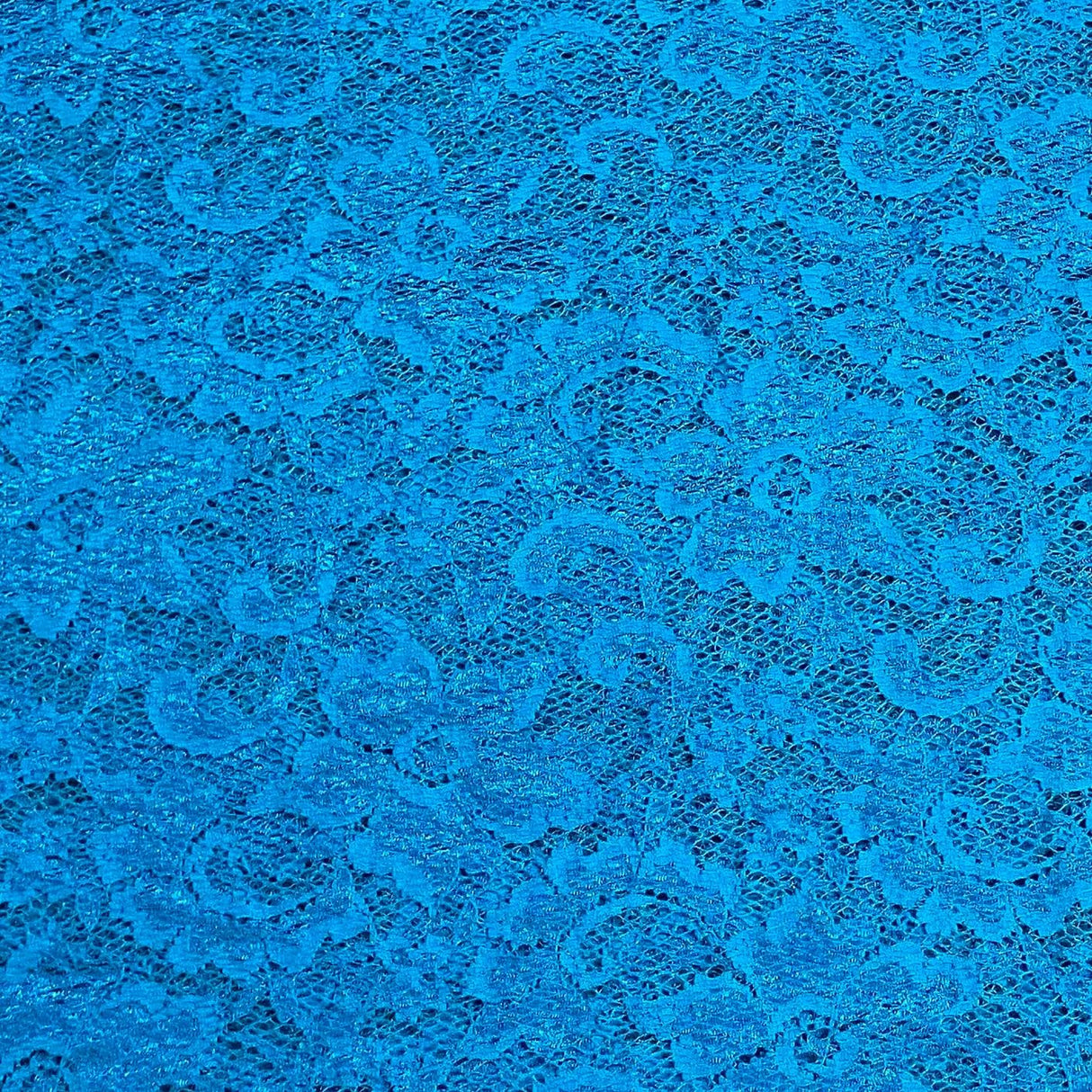 Pound A Metre 3 Metres Beautiful Rachelle Lace Fabric- 55" Wide (Aqua)