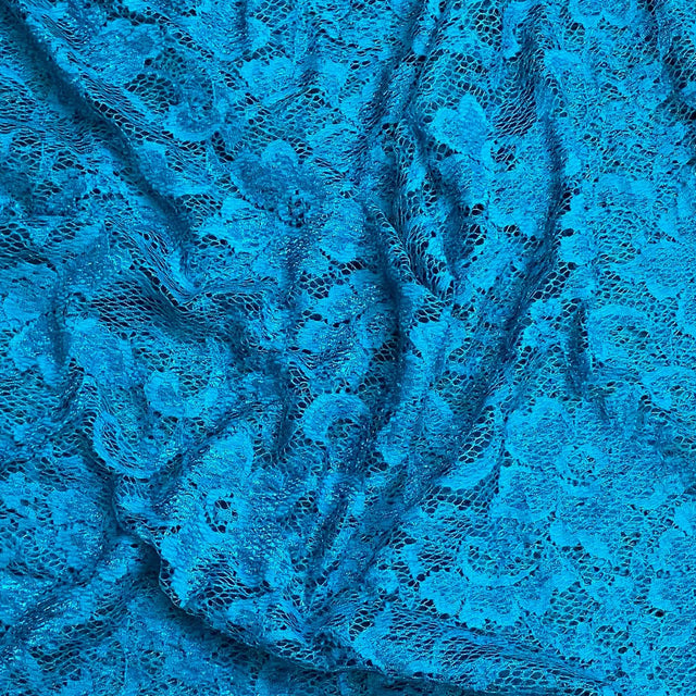 Pound A Metre 3 Metres Beautiful Rachelle Lace Fabric- 55" Wide (Aqua)