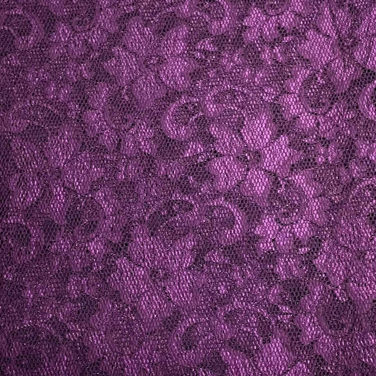 Pound A Metre 3 Metres Beautiful Rachelle Lace Fabric- 55" Wide (Grape)