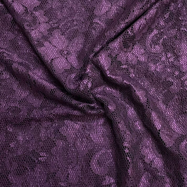 Pound A Metre 3 Metres Beautiful Rachelle Lace Fabric- 55" Wide (Grape)