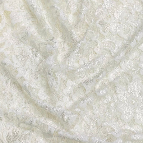 Pound A Metre 3 Metres Beautiful Rachelle Lace Fabric- 55" Wide (Ivory)