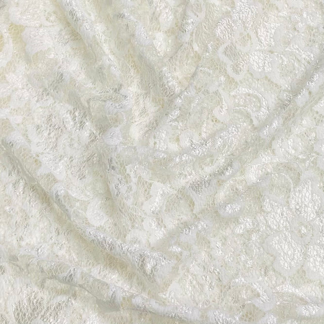 Pound A Metre 3 Metres Beautiful Rachelle Lace Fabric- 55" Wide (Ivory)