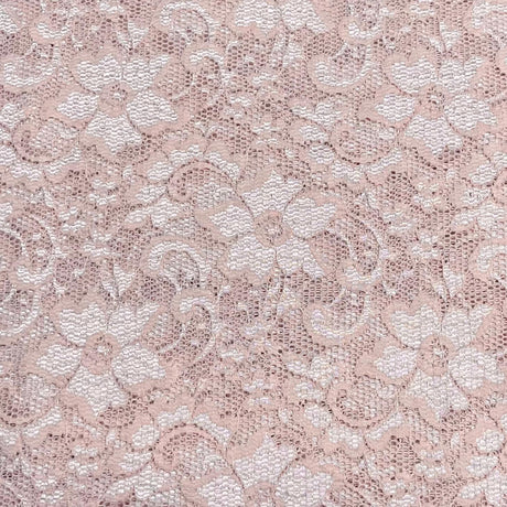 Pound A Metre 3 Metres Beautiful Rachelle Lace Fabric- 55" Wide (Light Brown)