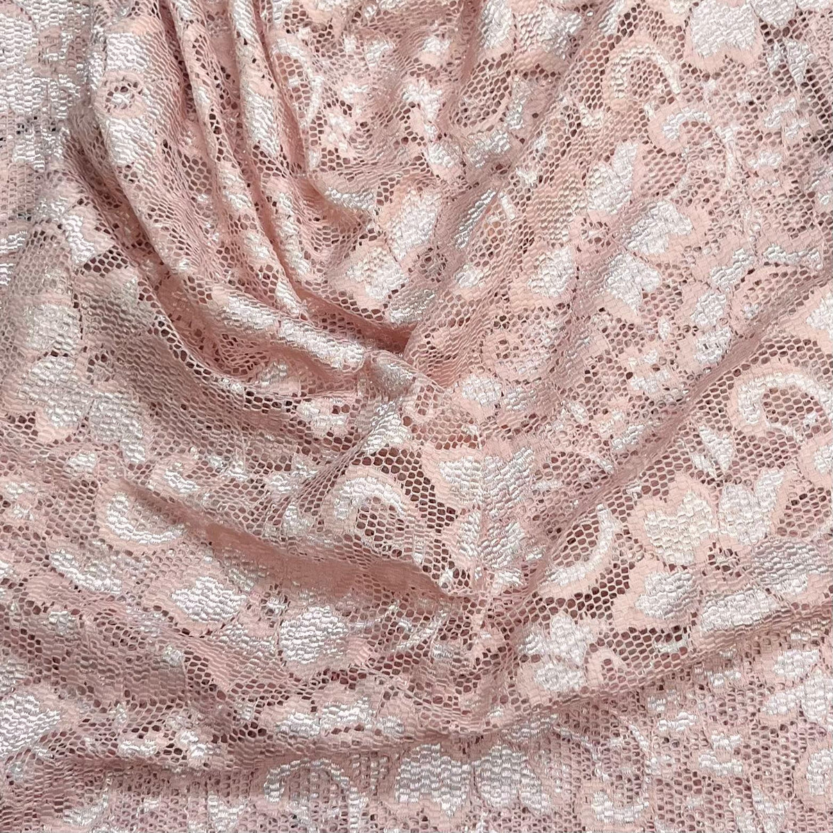 Pound A Metre 3 Metres Beautiful Rachelle Lace Fabric- 55" Wide (Light Brown)