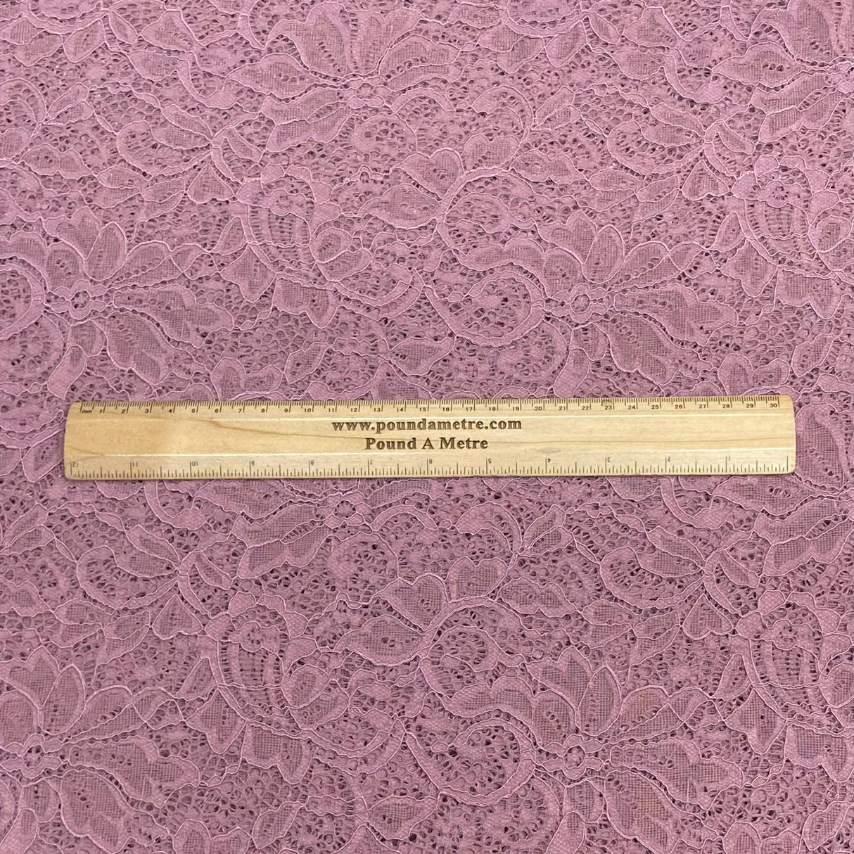 Pound A Metre 3 Metres 3 Metres Beautiful Rachelle Lace Fabric- 55" Wide (Mauve)
