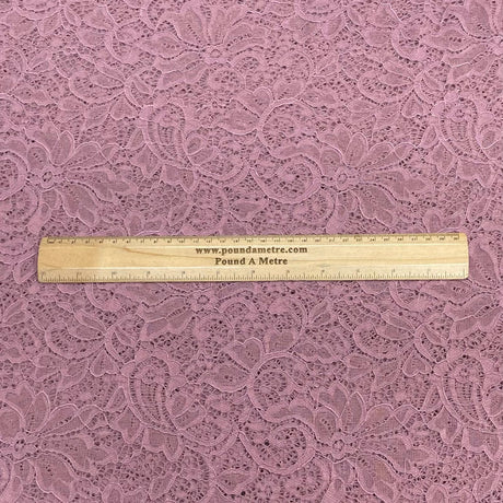 Pound A Metre 3 Metres 3 Metres Beautiful Rachelle Lace Fabric- 55" Wide (Mauve)