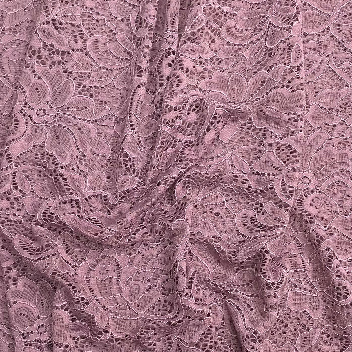 Pound A Metre 3 Metres 3 Metres Beautiful Rachelle Lace Fabric- 55" Wide (Mauve)