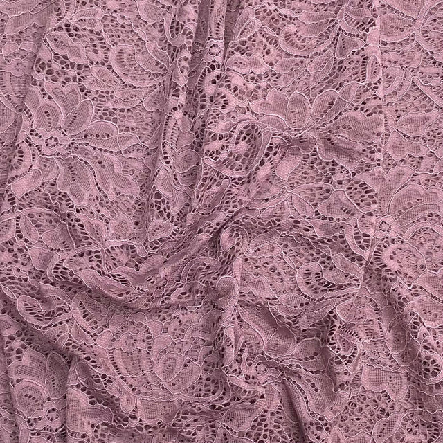 Pound A Metre 3 Metres 3 Metres Beautiful Rachelle Lace Fabric- 55" Wide (Mauve)