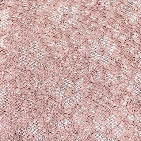 Pound A Metre 3 Metres Beautiful Rachelle Lace Fabric- 55" Wide (Mauve)