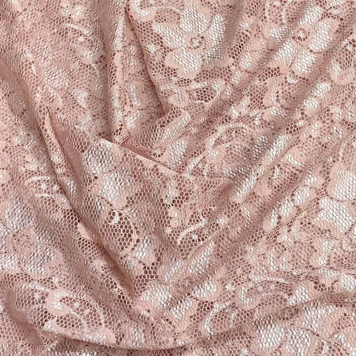 Pound A Metre 3 Metres Beautiful Rachelle Lace Fabric- 55" Wide (Mauve)