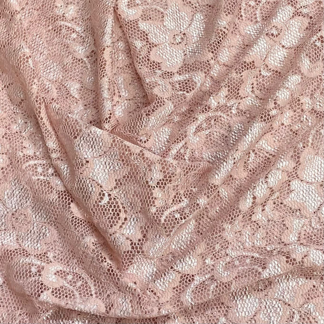 Pound A Metre 3 Metres Beautiful Rachelle Lace Fabric- 55" Wide (Mauve)